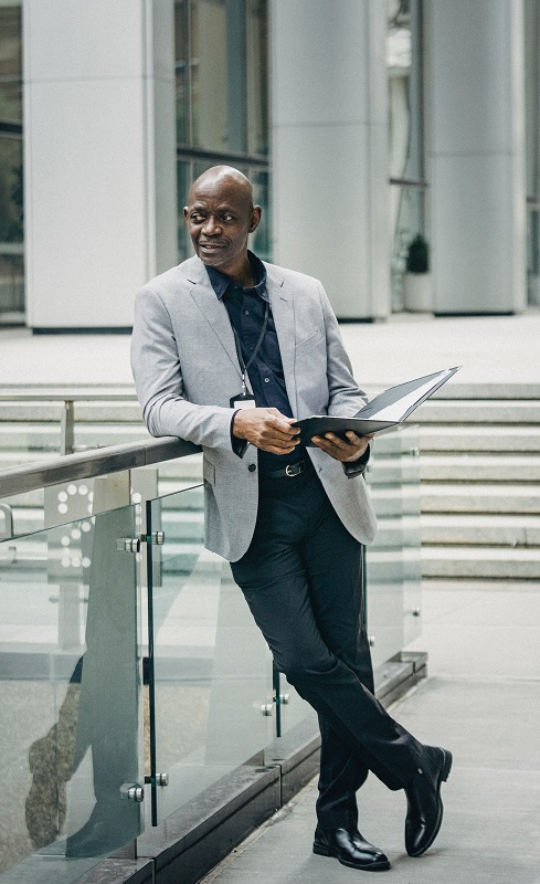 Businessman standing with arms crossed